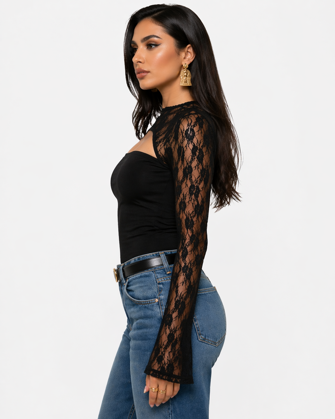 Allure Lace Top – Black