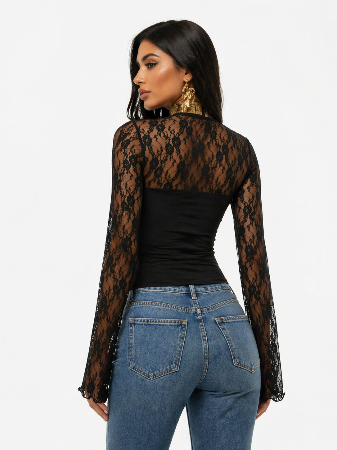 Allure Lace Top – Black